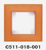 Гуси-Электрик С511-018-001 Рамка одноместная (белая платформа), цвет оранж