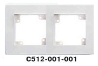 Гуси-Электрик С512-001-001 Рамка двухместная (белая платформа), цвет белый