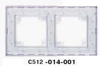Гуси-Электрик С512-014-001 Рамка двухместная (белая платформа), цвет прозрачный