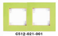 Гуси-Электрик С512-021-001 Рамка двухместная (белая платформа), цвет фисташка