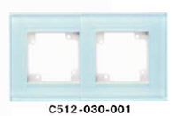 Гуси-Электрик С512-030-001 Рамка двухместная (белая платформа), стекло