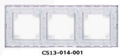 Гуси-Электрик С513-014-001 Рамка трехместная (белая платформа), цвет прозрачный