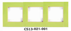 Гуси-Электрик С513-021-001 Рамка трехместная (белая платформа) цвет фисташка
