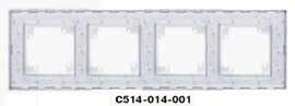 Гуси-Электрик С514-014-001 Рамка четырехместная (белая платформа), цвет прозрачный