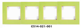 Гуси-Электрик С514-021-001 Рамка четырехместная (белая платформа), цвет фисташка