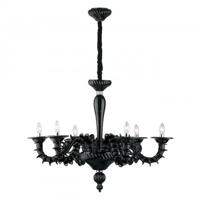 Ideal Lux CA' REZZONICO SP6 NERO Светильник подвесной Ideal Lux CA' REZZONICO SP6 NERO Светильник подвесной