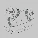 Комплектующие для систем освещения с токоведущими элементами Technical CA015TC-B