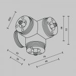 Комплектующие для систем освещения с токоведущими элементами Technical CA019L4C-B