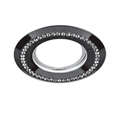 Светильник Gauss Strass CA033 Круг. Кристал/Черный, Gu5.3