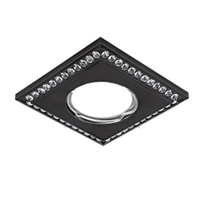 Светильник Gauss Strass CA041 Квадрат. Кристал/Черный, Gu5.3 (CA041)