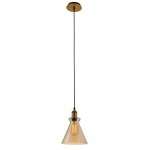 Светильник подвесной Crystal Lux CAMPANELLA SP1 AMBER (1300/201)
