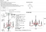 Люстра Crystallux CATARINA SP12+6 V2 GOLD/TRANSPARENT-COGNAC CATARINA
