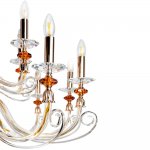 Люстра Crystallux CATARINA SP12+6 V2 GOLD/TRANSPARENT-COGNAC CATARINA
