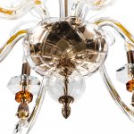 Люстра Crystallux CATARINA SP6 V2 GOLD/TRANSPARENT-COGNAC CATARINA