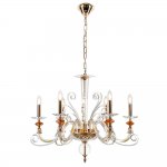 Люстра Crystallux CATARINA SP6 V2 GOLD/TRANSPARENT-COGNAC CATARINA