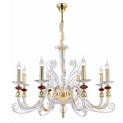 Люстра Crystal Lux CATARINA SP8 GOLD/TRANSPARENT-COGNAC (1360/308) Люстра Crystal Lux CATARINA SP8 GOLD/TRANSPARENT-COGNAC (1360/308)