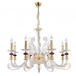 Люстра Crystal Lux CATARINA SP8 GOLD/TRANSPARENT-COGNAC (1360/308)