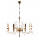 Люстра Crystallux CATARINA SP8 V2 GOLD/TRANSPARENT-COGNAC CATARINA