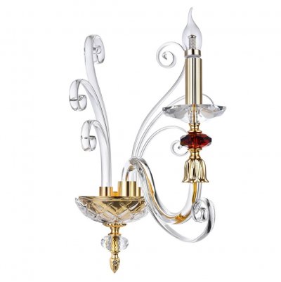 

Бра CATARINA AP1 GOLD/TRANSPARENT-COGNAC (1360/401) Crystal lux, 1360/401