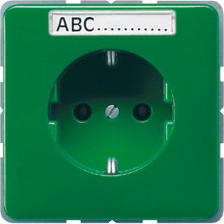 JUNG CD 500/CD plus Зеленый Розетка с/з с защитными шторками и полем для надписи (CD520KINABFGN) JUNG CD 500/CD plus Зеленый Розетка с/з с защитными шторками и полем для надписи (CD520KINABFGN)