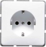 JUNG CD 500/CD plus Платина Розетка с/з с защитными шторками безвинт зажим (CD520KIPT)