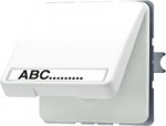 JUNG CD 500/CD plus Бел Розетка с/з с крышкой с полем для надписи (CD520NAWUWW)