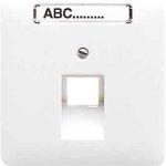 JUNG CD 500/CD plus Платина Накладка 1-ой наклонной ТЛФ/комп розетки с полем для надписи (CD569-1NAUAPT)