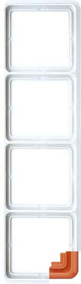 JUNG CD ударопрочн. Оранжевый Рамка 4-я (CD584WUO) JUNG CD ударопрочн. Оранжевый Рамка 4-я (CD584WUO)