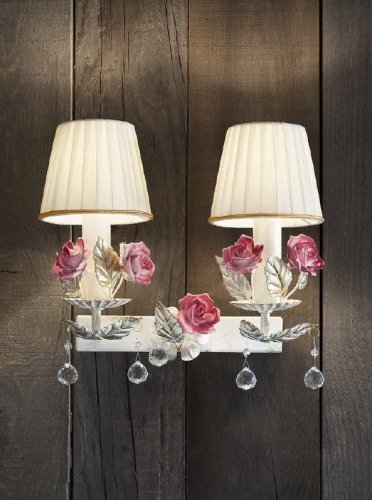 Настенный светильник Masiero CERAMIC GARDEN A2 Avorio/Oro Pallido-Cuoio/Oro/Rame Настенный светильник Masiero CERAMIC GARDEN A2 Avorio/Oro Pallido-Cuoio/Oro/Rame