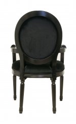 Мягкий стул с подлокотниками Diella Black Velvet MAK interior CF-1916B-BV Черный