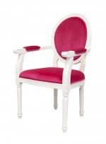 Мягкий стул с подлокотниками Diella Pink MAK interior CF-1916B-PV Розовый