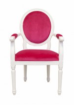 Мягкий стул с подлокотниками Diella Pink MAK interior CF-1916B-PV Розовый