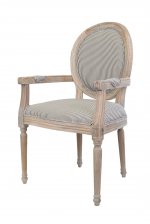 Мягкий стул с подлокотниками Diella Pinstripe MAK interior CF-1916B-P Бежевый, черный