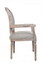 Мягкий стул с подлокотниками Diella Pinstripe MAK interior CF-1916B-P Бежевый, черный