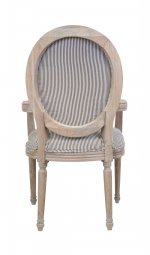 Мягкий стул с подлокотниками Diella Pinstripe MAK interior CF-1916B-P Бежевый, черный