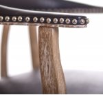 Мягкий стул с подлокотниками Tanner Black Leather MAK interior CH-262-BGL Черный