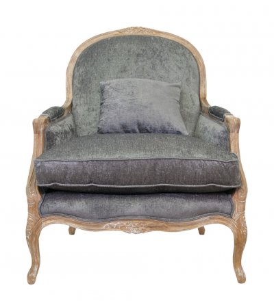 Мягкое полукресло с подлокотниками Aldo Classic MAK interior CH-301-O Серый