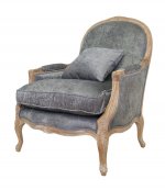 Мягкое полукресло с подлокотниками Aldo Classic MAK interior CH-301-O Серый