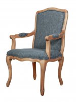 Мягкий стул с подлокотниками Wallis Blue MAK interior CH-824-B Серо-синий