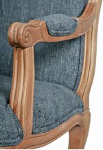 Мягкий стул с подлокотниками Wallis Blue MAK interior CH-824-B Серо-синий