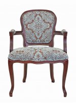 Мягкий стул с подлокотниками Vintera MAK interior CH-901 Голубой, коричневый