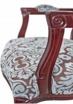 Мягкий стул с подлокотниками Vintera MAK interior CH-901 Голубой, коричневый