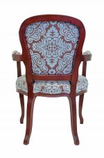 Мягкий стул с подлокотниками Vintera MAK interior CH-901 Голубой, коричневый