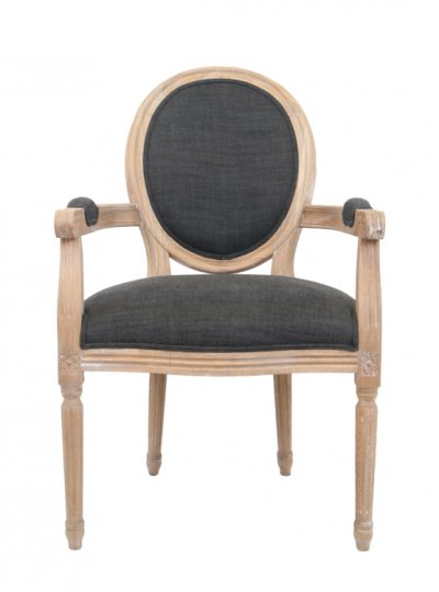 Мягкий стул с подлокотниками Diella Black MAK interior CH-904-1 Черный