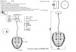 Светильник подвесной Crystal Lux CHARME SP6 GOLD/TRANSPARENT (1374/206)
