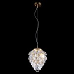 Светильник подвесной Crystal lux CHARME SP1+1 LED GOLD/TRANSPARENT 1372/202