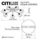 Люстра потолочная Citilux CL133171 TIKA