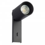 Citilux AXEL CL512511R Спот поворотный с выключателем Чёрный Рифлёный