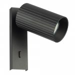 Citilux AXEL CL512511R Спот поворотный с выключателем Чёрный Рифлёный