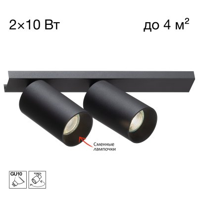 Citilux AXEL CL512521 Спот поворотный двойной Чёрный